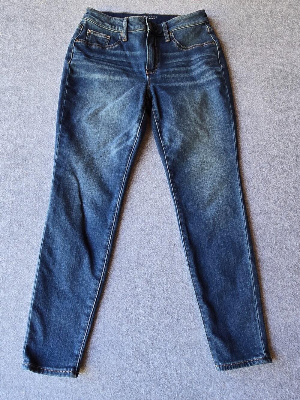 Chico's Women's Jeans Skinny Ankle Med Wash Stretch Size 4R (27x26)